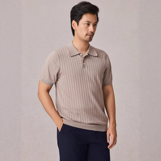 Polo Tejido Elástico Manga Corta para Hombre - Image 4
