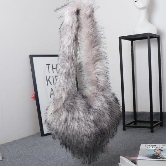 Bolso Crossbody de Peluche Suave con Gran Capacidad y Estilo Único - Image 8