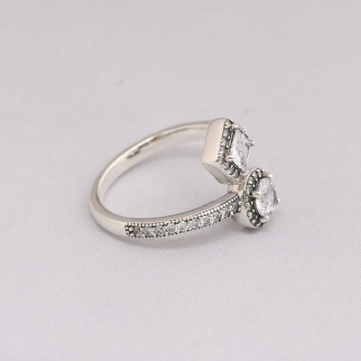 Anillo de Diamante en Plata 925 Estilo Europa y Estados Unidos - Image 2