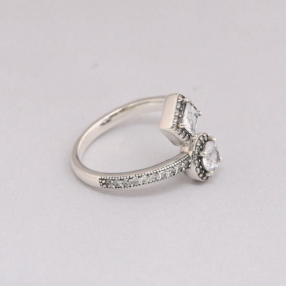 Anillo de Diamante en Plata 925 Estilo Europa y Estados Unidos