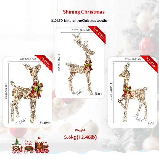 Lámpara Decorativa LED Reno Navideño con Luz Brillante - Image 3