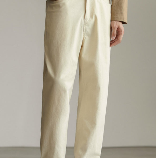 Pantalón Cropped Recto de Mezclilla Elástica