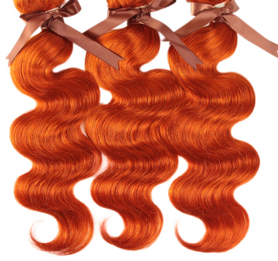 Flequillo de Cabello Real Estilo Cortina Naranja Europeo Americano - Image 12