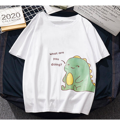 Camiseta Holgada Coreana de Pareja Talla Grande Versátil - Image 12