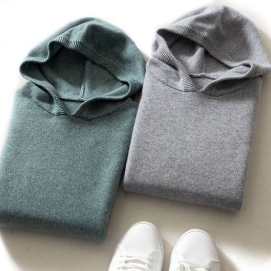 Suéter Hoodie de Cachemira Grueso Holgado para Hombre - Image 3