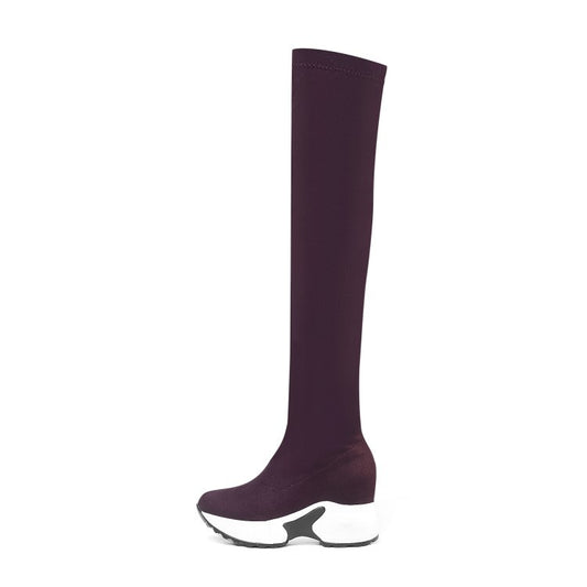 Botas Elásticas de Caña Fina con Suela Gruesa para Mujer - Image 2