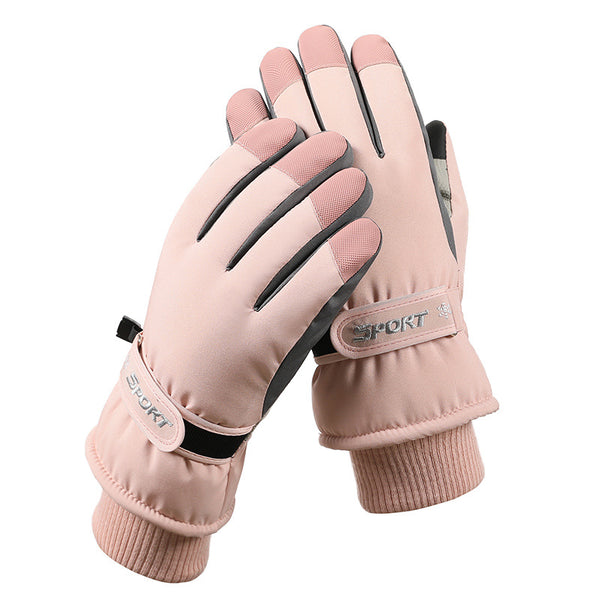 Guantes de Ciclismo Outdoor Térmicos Unisex con Pantalla Táctil y Forro Plus Velvet