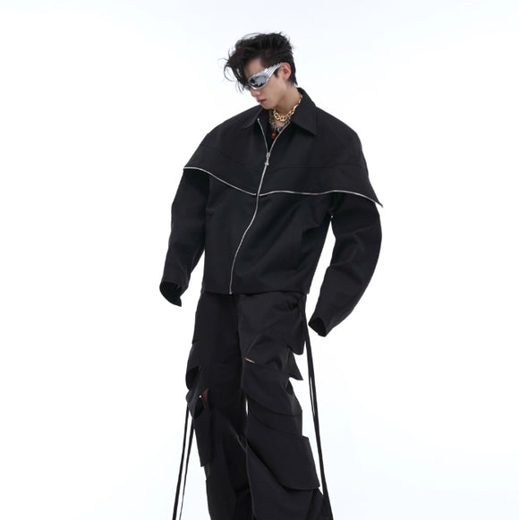 Chaqueta Acolchada Premium con Detalles de Costura en Hombros