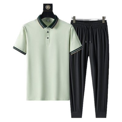Conjunto de Polo y Pantalón Largo Transpirable de Secado Rápido para Hombre - Image 5
