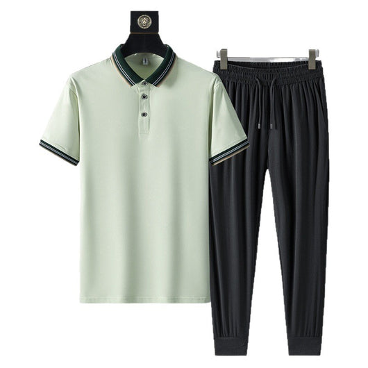 Conjunto de Polo y Pantalón Largo Transpirable de Secado Rápido para Hombre - Image 5