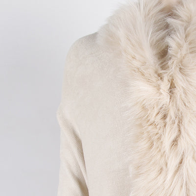 Capa Cardigan con Cuello de Piel y Flecos para Otoño e Invierno - Image 16