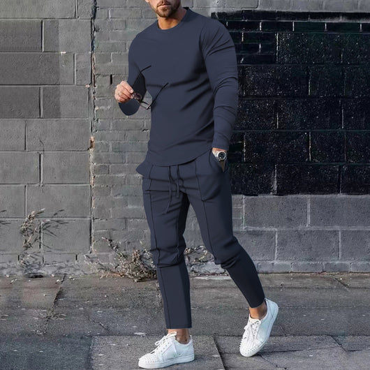 Conjunto Casual Hombre: Playera Manga Larga y Pantalón Liso - Image 21