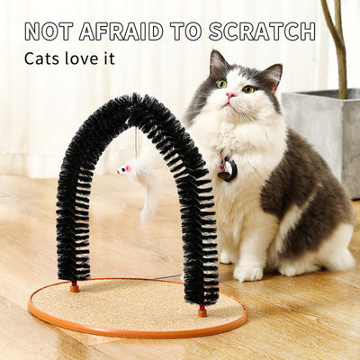 Rascador Interactivo para Gatos con Masajeador de Arco y Juguete Ratón - Image 14