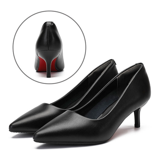 Zapatos de Trabajo para Mujer en Cuero Negro - Image 12
