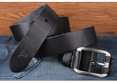 Cinturón de Cuero Genuino para Hombre con Hebilla de Pasador Ajustable - Image 12
