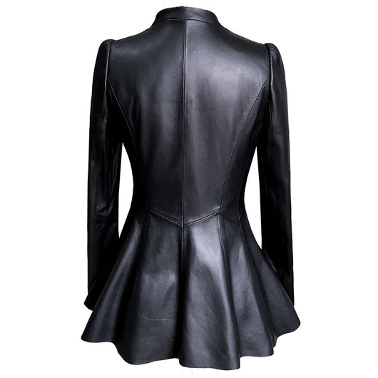 Chaqueta de Cuero Corta para Mujer - Image 4