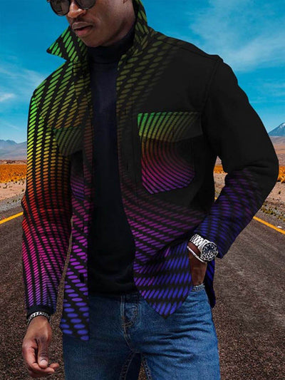 Cardigan Estampado Digital con Botones 3D y Degradado de Colores - Image 8