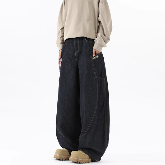 Pantalones Cargo Vaqueros con Bolsillos Grandes Diseño Retro para Hombre - Image 4