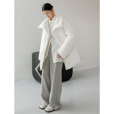 Chaqueta Casual de Plumón de Pato Blanco - Image 13