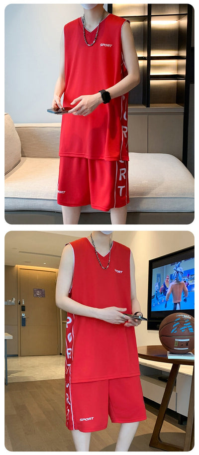 Conjunto Deportivo Casual - Camiseta sin Mangas y Pantalón Corto para Baloncesto - Image 19