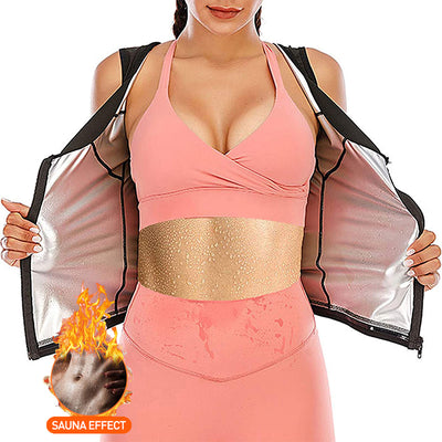 Traje Sauna Deportivo para Mujer con Cierre y Faja Reductora - Image 17