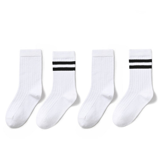 Calcetines Deportivos Blancos Tubo Medio para Niños y Niñas - Image 2