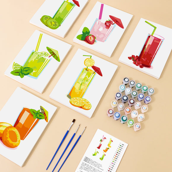Kit de Pintura al Óleo Digital DIY - Paisajes y Flores