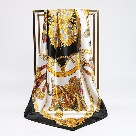 Pañuelo de Seda Versátil con Bolsa - Accesorio Multiuso Elegante
