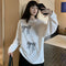Blusa Larga Estampado Moño Mujer Suelta y Cómoda
