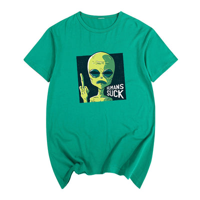 Camiseta Unisex de Manga Corta con Diseño de Caricatura Satírica - Image 21