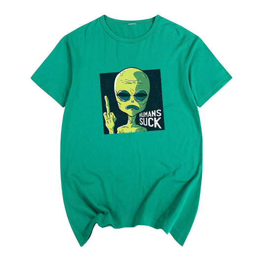 Camiseta Unisex de Manga Corta con Diseño de Caricatura Satírica - Image 21