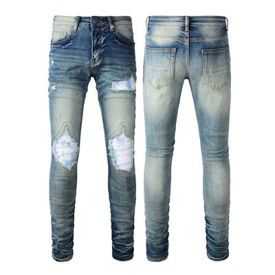 Jeans Rotos con Parches de Color Estilo Retro - Image 19