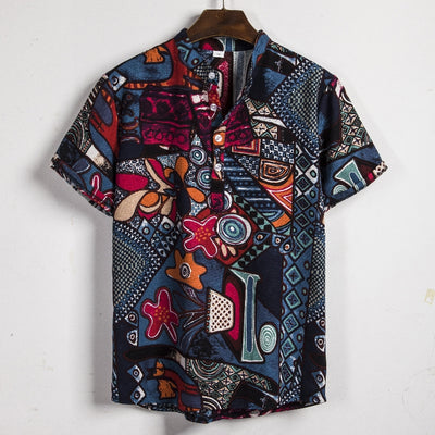 Camisa de Lino Manga Corta para Hombre - Image 23