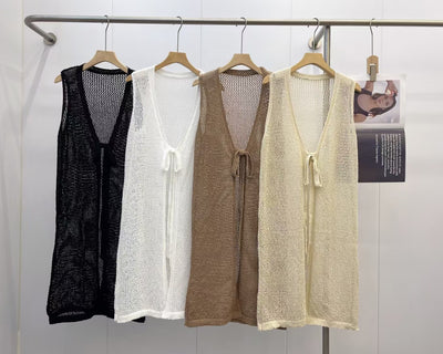 Blusa Tejida con Cortes Calados y Cierre de Cordones - Image 18