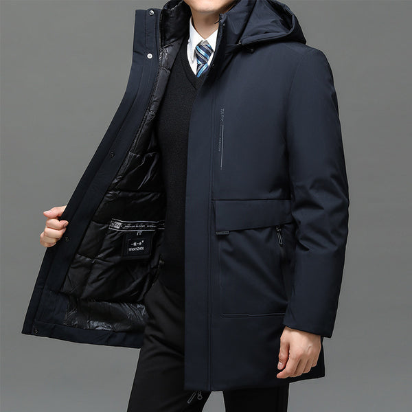 Chaqueta Térmica Acolchada de Algodón con Forro Desmontable para Hombre