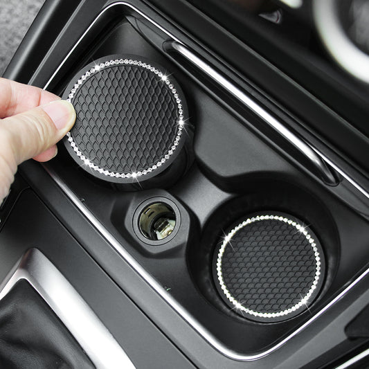 Posavasos Antideslizante para Auto con Cristales Brillantes