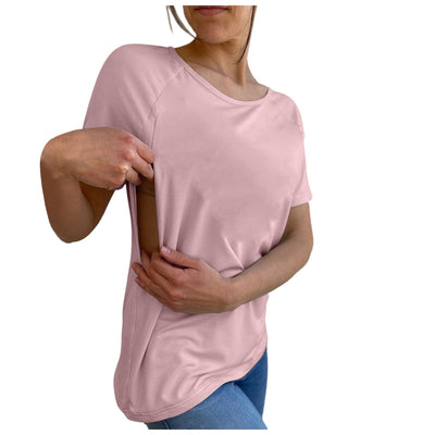 Camiseta Maternidad y Lactancia de Manga Corta para Mujer - Image 45