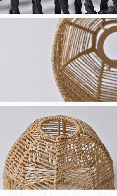 Lámpara Colgante Tejida a Mano con Cordón de Papel - Diseño Artesanal Creativo - Image 16