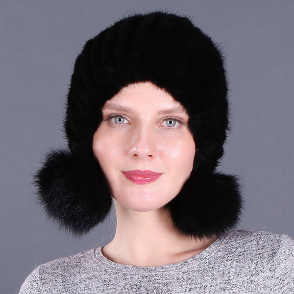 Gorro Cálido de Piel Sintética para Mujer