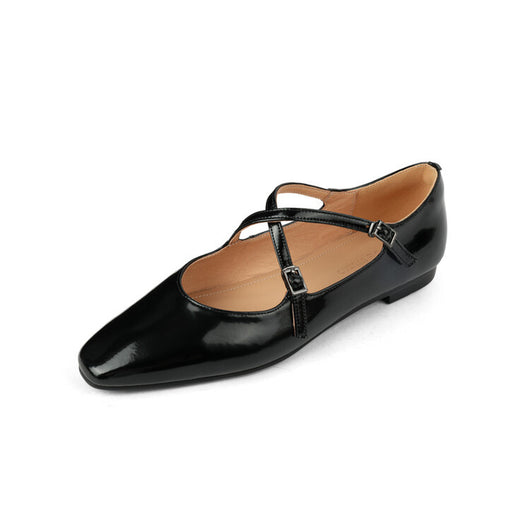 Zapatos Casuales Retro de Cuero Genuino con Punta Redonda para Mujer - Image 5