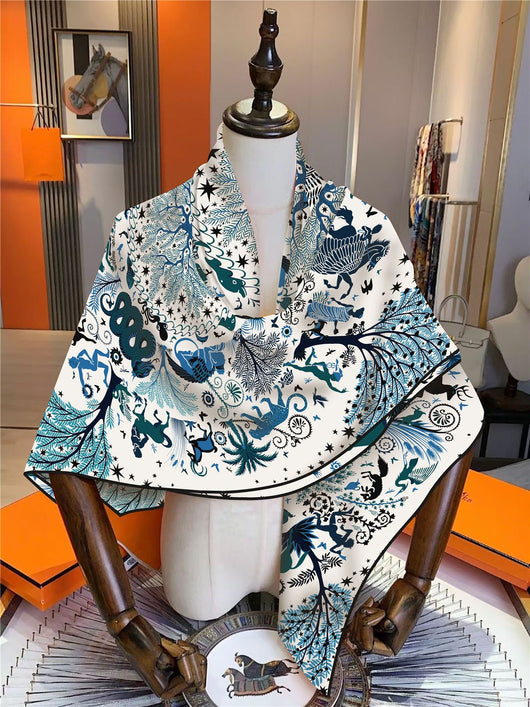 Chal Cálido de Peluche Estampado Selva para Mujer - Image 10