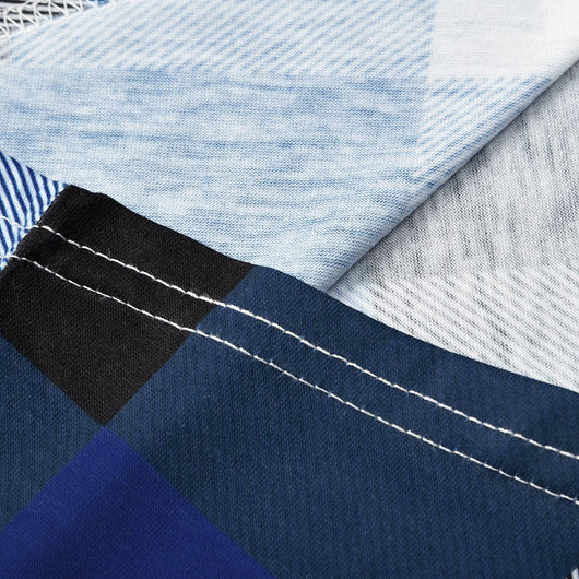 Camisa Casual de Cuadros con Escote en V y Mangas Largas - Image 17