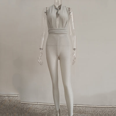 Enterizo de Seda Brillante con Tirantes Sexy - Image 31