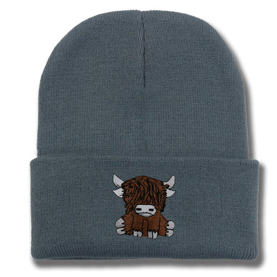 Gorro de Lana Tejido con Diseño de Yak Peludo - Abrigo Otoño e Invierno - Image 9
