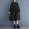 Vestido Camisero Negro Estilo Hepburn Irregulares