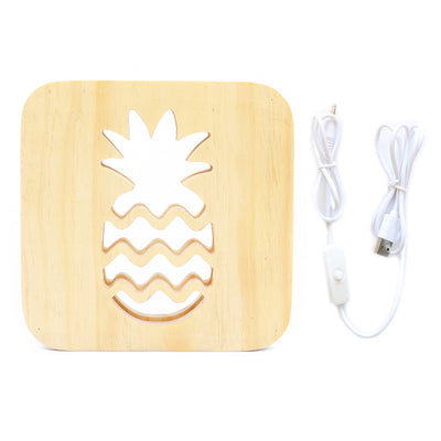 Lámpara Nocturna LED Piña de Madera con USB - Image 6