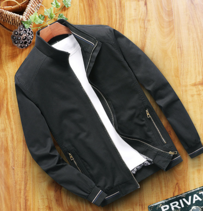 Chaqueta Deportiva Casual de Algodón Lavado Oversize para Hombre Talla Grande - Image 3