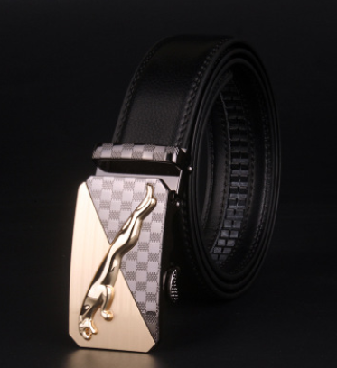 Cinturón de Cuero para Hombre con Hebilla de 8 Caracteres - Estilo Casual Moderno - Image 13
