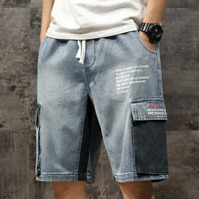 Pantalones Capri Elásticos Bordados con Múltiples Bolsillos - Image 7