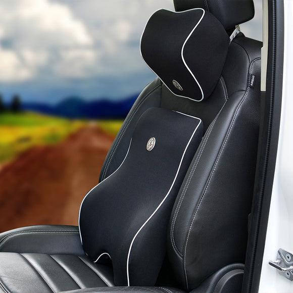 Cojín Lumbar de Espuma Viscoelástica para Auto - Soporte Ergonómico Universal